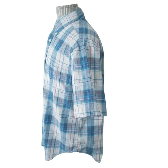 Nautica  Button Down Cotton Shirt, Plaid, L - Picture 5 of 7